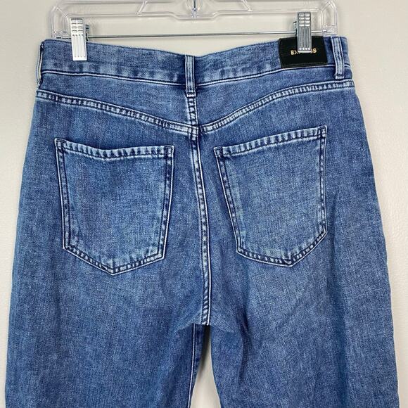 Express‎ Original Cropped Wide Leg Jeans High Rise Soft Stretch Denim Size 6 - Picture 6 of 8